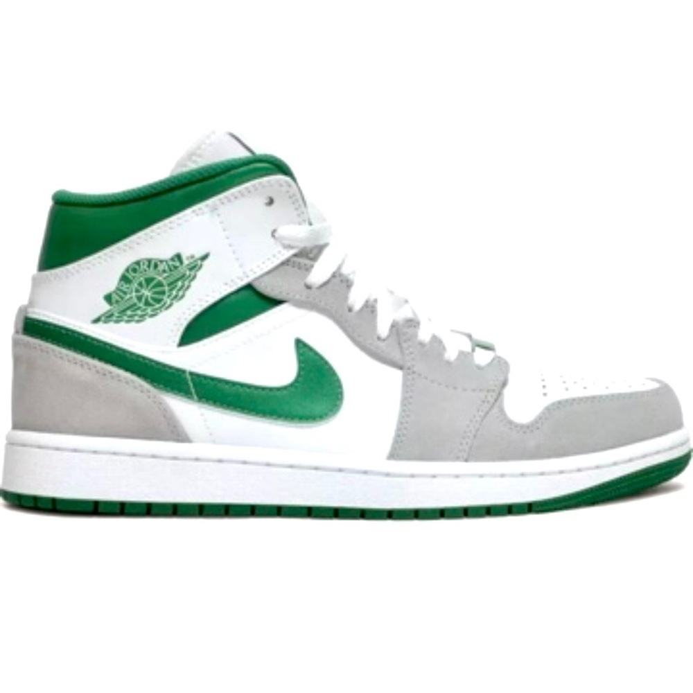 Air Jordan 1 Mid SE Pine Green Smoke Gray Size 10